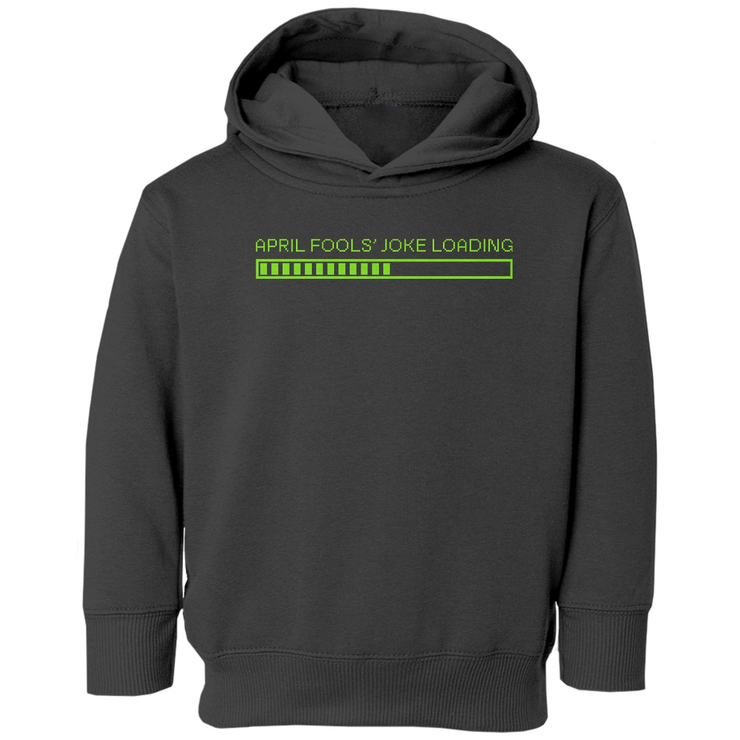 April Fools Joke Loading Funny Minimalist Toddler Hooded Sweatshirt
