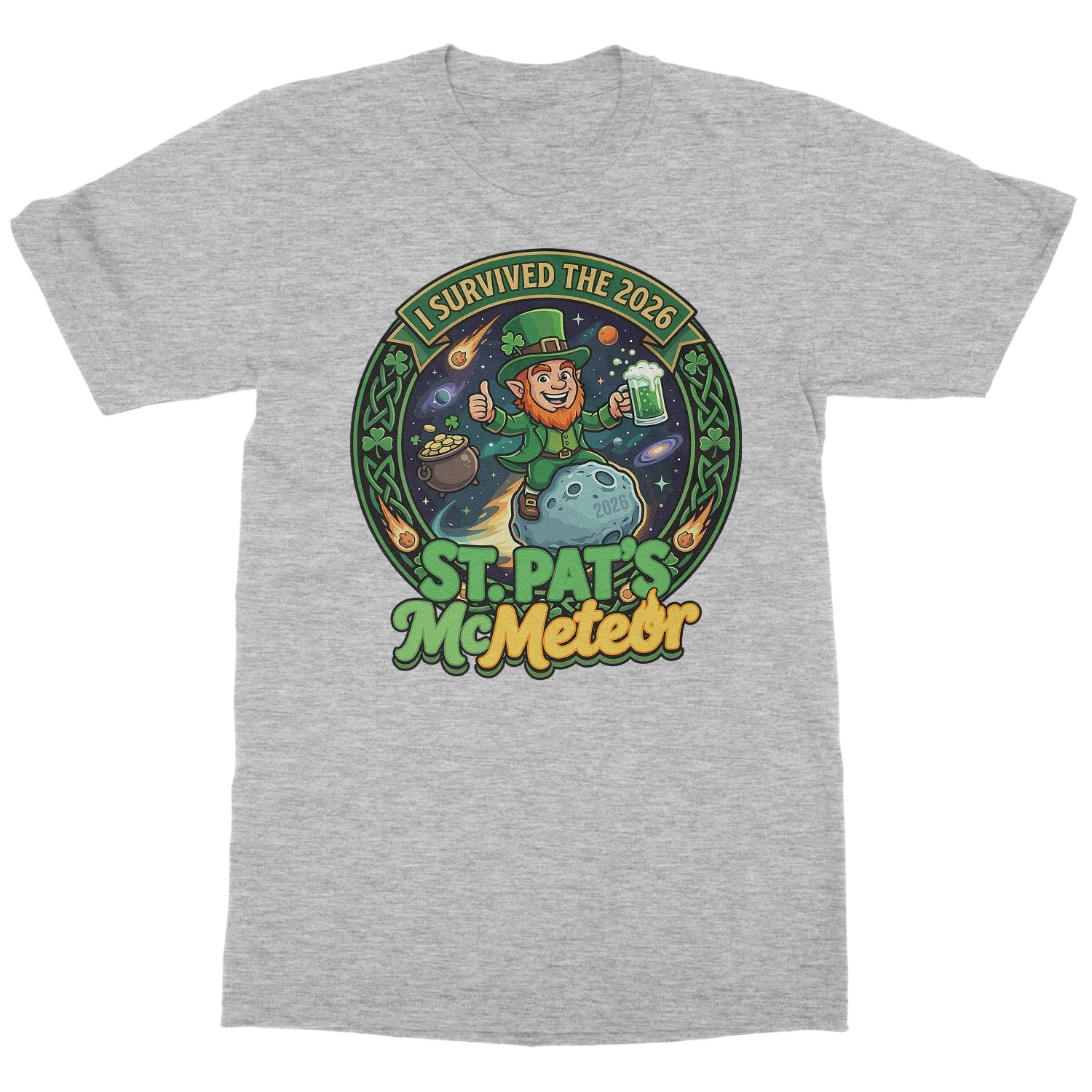 Survived The 2026 St Pats Meteor St Patricks Day Unisex T-Shirt