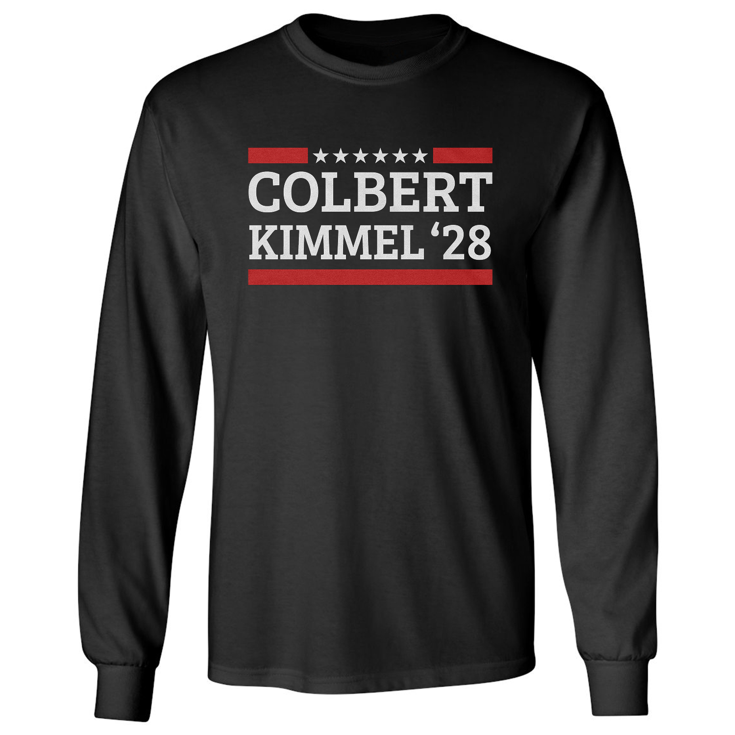 Colbert Kimmel 2028 Funny Election Style Long Sleeve T-Shirt