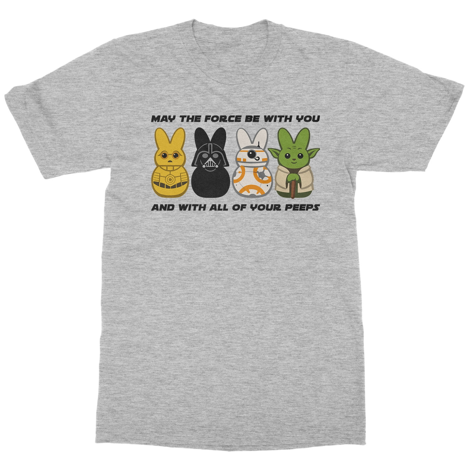 Easter Force Bunny Peeps Parody Funny Graphic Unisex T-Shirt