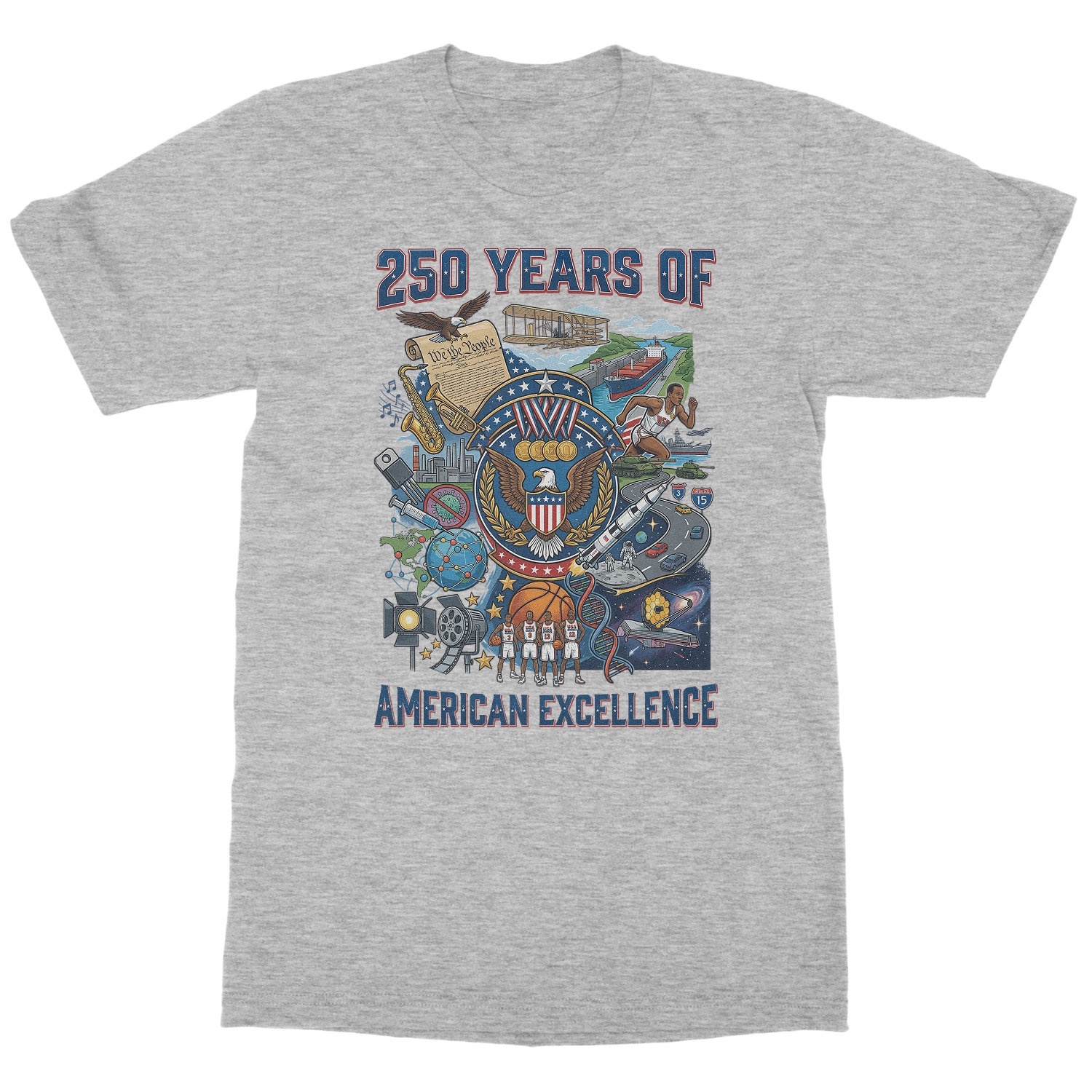 250 Years Of American Excellence USA Anniversary Unisex T-Shirt