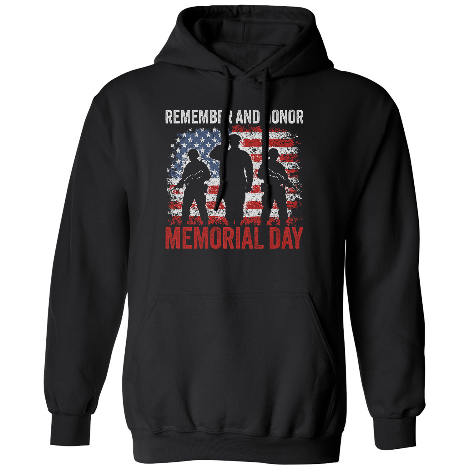 Remember and Honor Memorial Day Tribute Unisex Hooded Sweatshirt