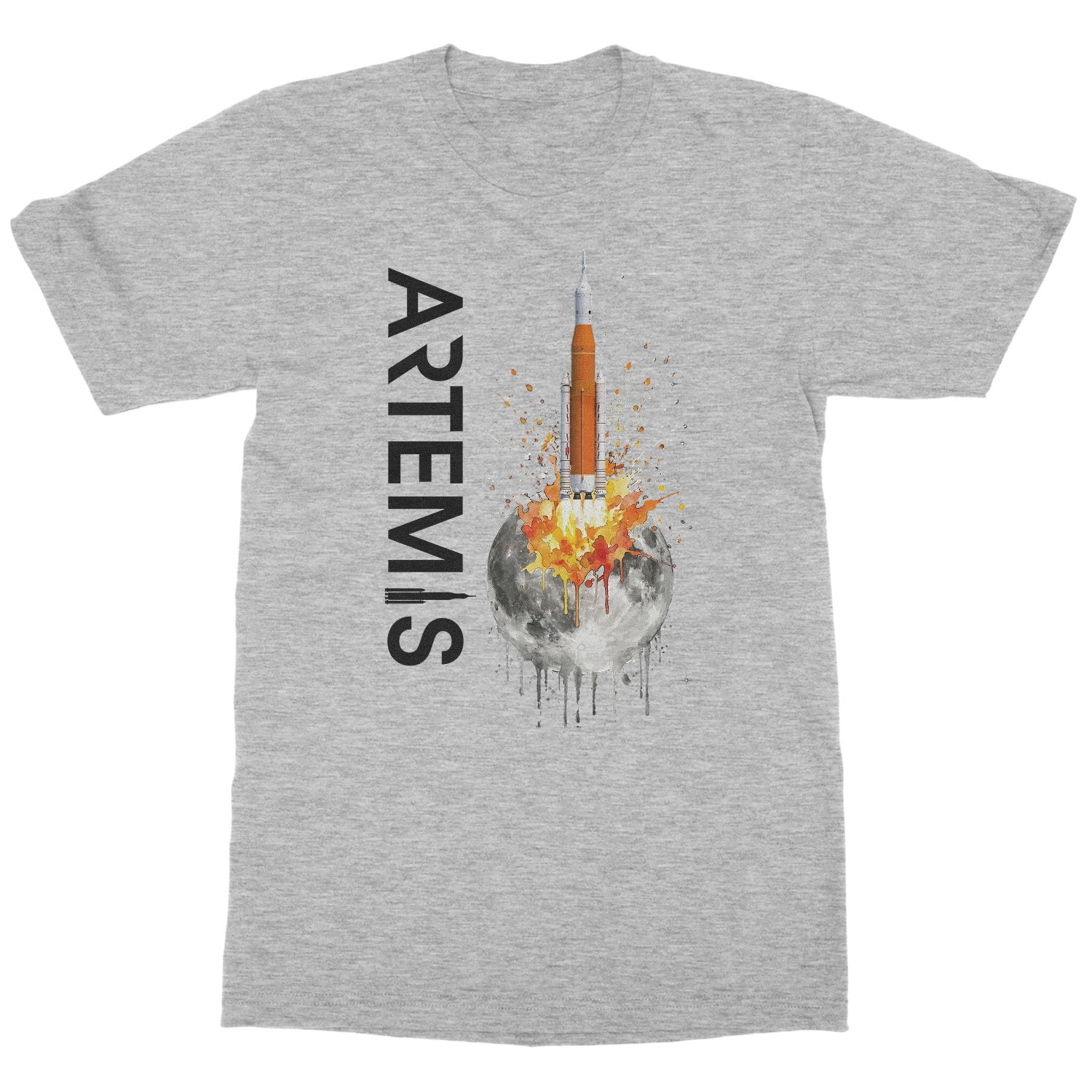 Artemis Moon Drip Graphic Space Exploration Mission Unisex T-Shirt