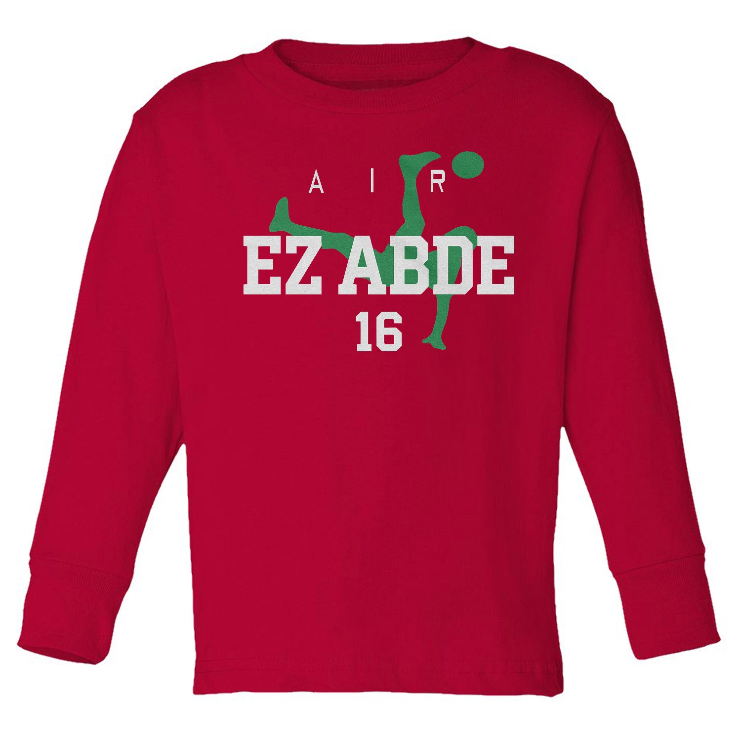 Air Ez Abde Morocco Overhead Kick Soccer Fans Toddler Long Sleeve TShirt