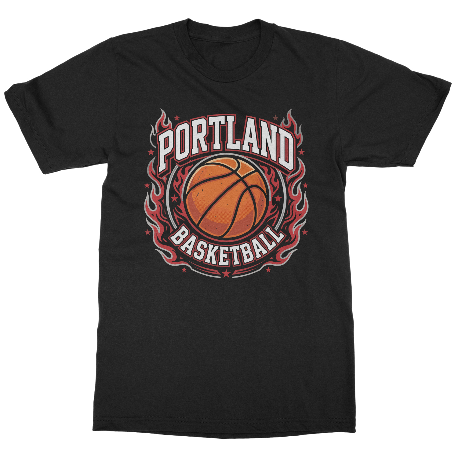 Portland Inspired Graphic City Hoops Tribute Unisex T-Shirt
