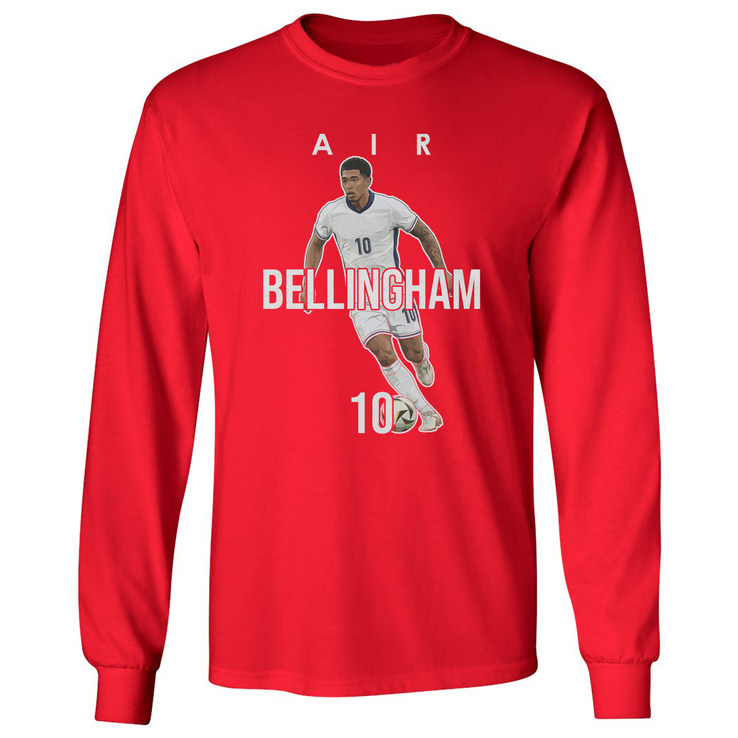 Air Bellingham 10 Graphic England Soccer Fans Long Sleeve T-Shirt