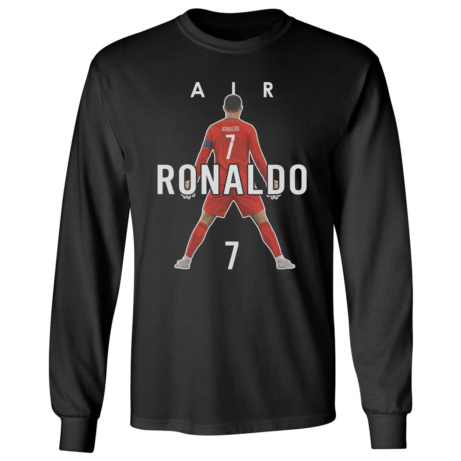 Air Ronaldo 7 Graphic Portugal Soccer Fans Long Sleeve T-Shirt