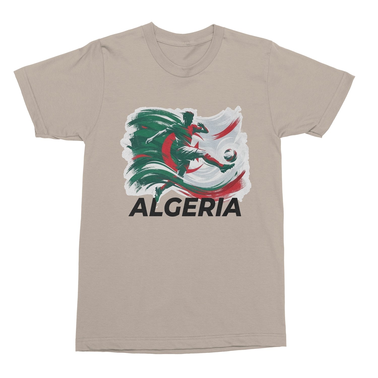 Algeria Inspired Flag Graphic – World Sports Fans Unisex T-Shirt