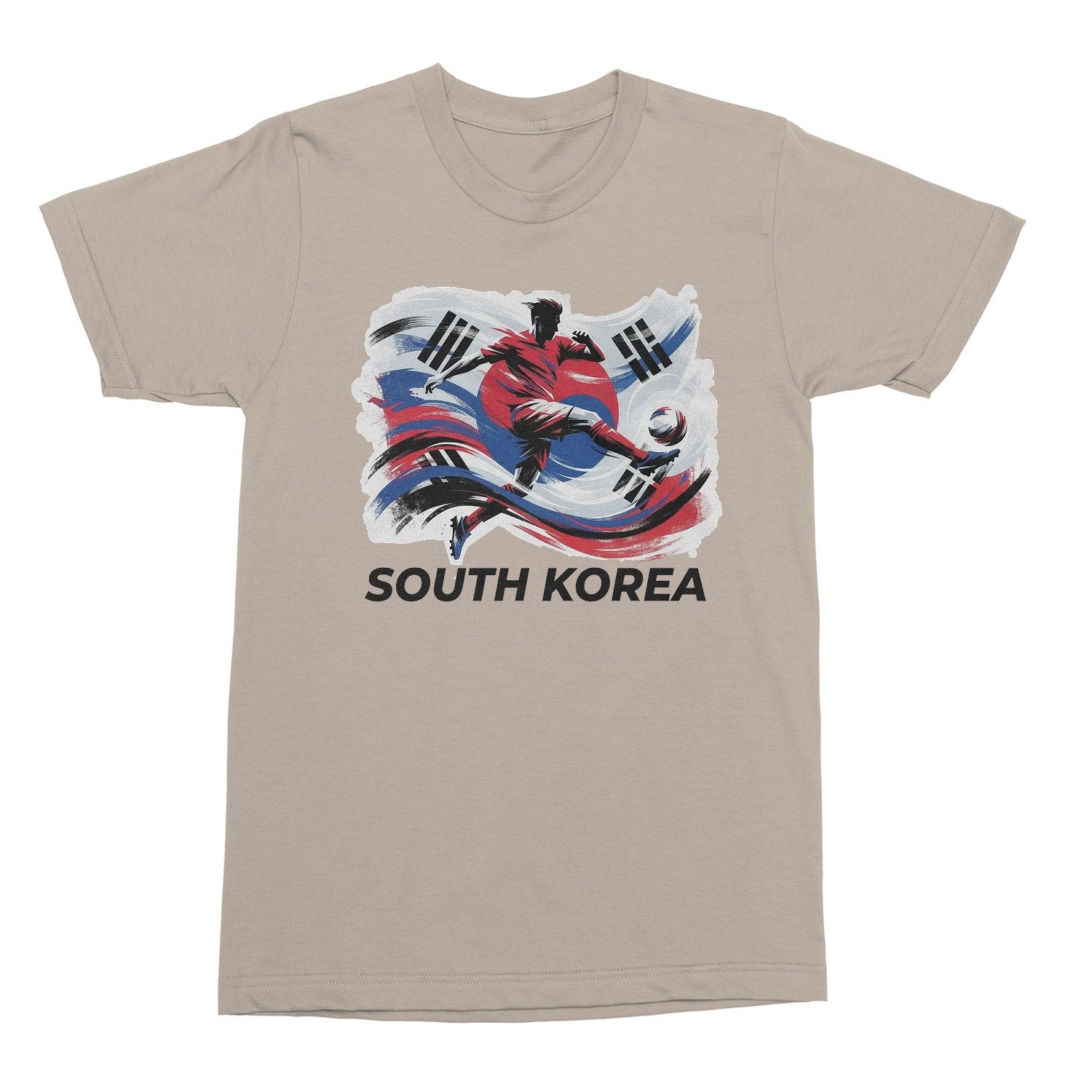 South Korea Inspired Flag Graphic – World Sports Fans Unisex T-Shirt