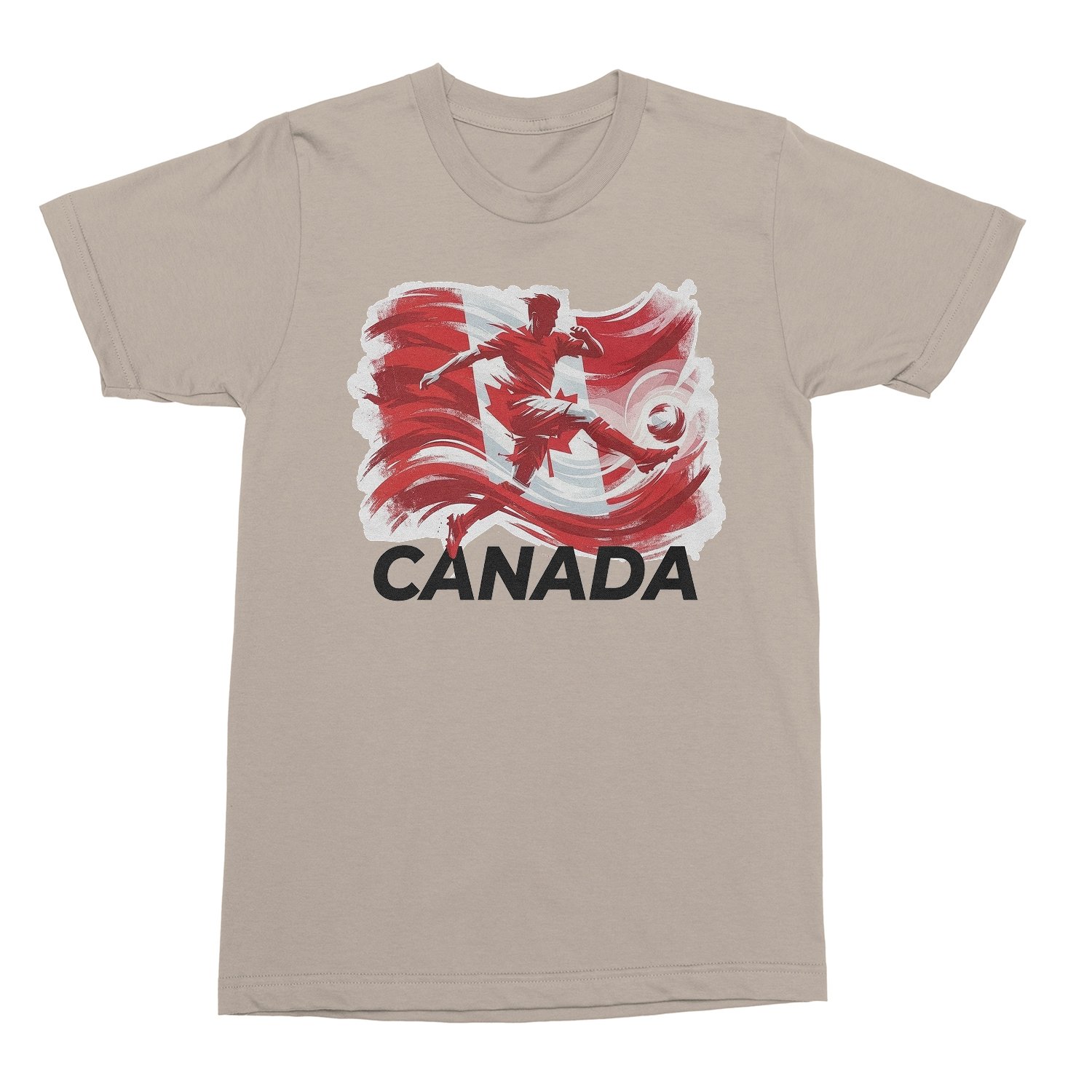Canada Inspired Flag Graphic – World Sports Fans Unisex T-Shirt