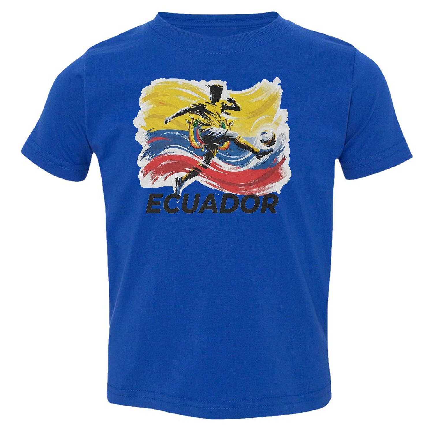 Ecuador Inspired Flag Graphic – World Sports Fans Toddler T-Shirt