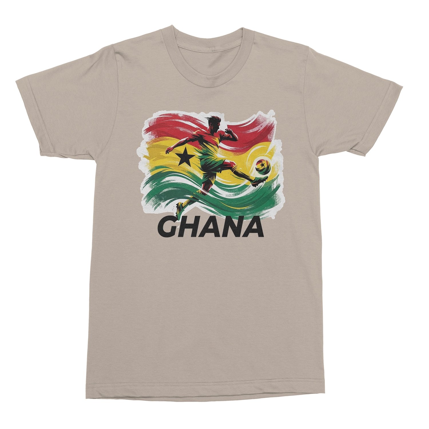 Ghana Inspired Flag Graphic – World Sports Fans Unisex T-Shirt