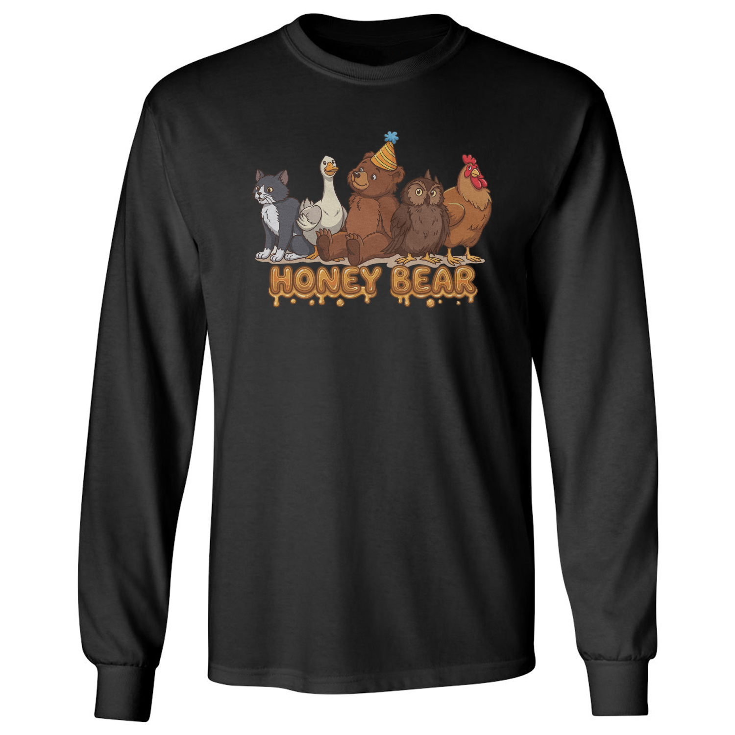 Little Bear Vintage 90s Cartoon Graphic Animal Lover Long Sleeve T-Shirt