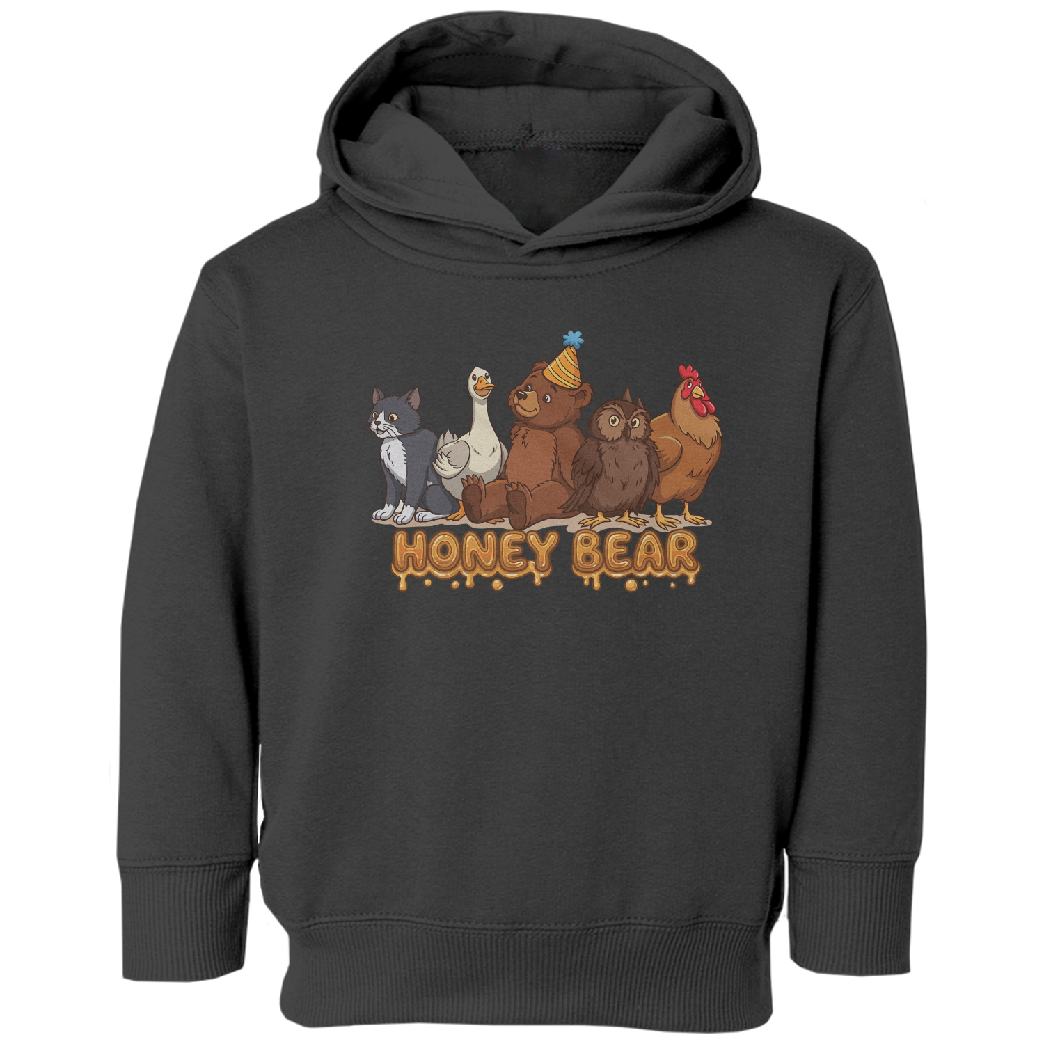 Little Bear Vintage 90s Cartoon Graphic Animal Lover Toddler Hooded Sweatshirt