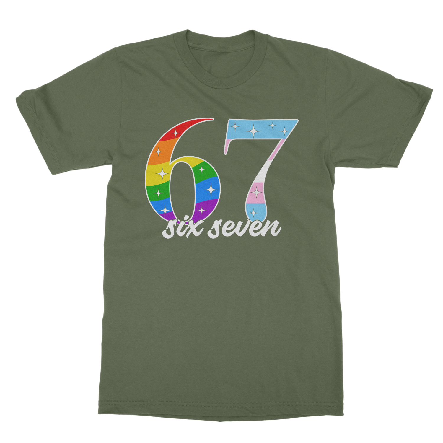 Six Seven LGBTQ 67 Meme Pride Month Funny Unisex T-Shirt