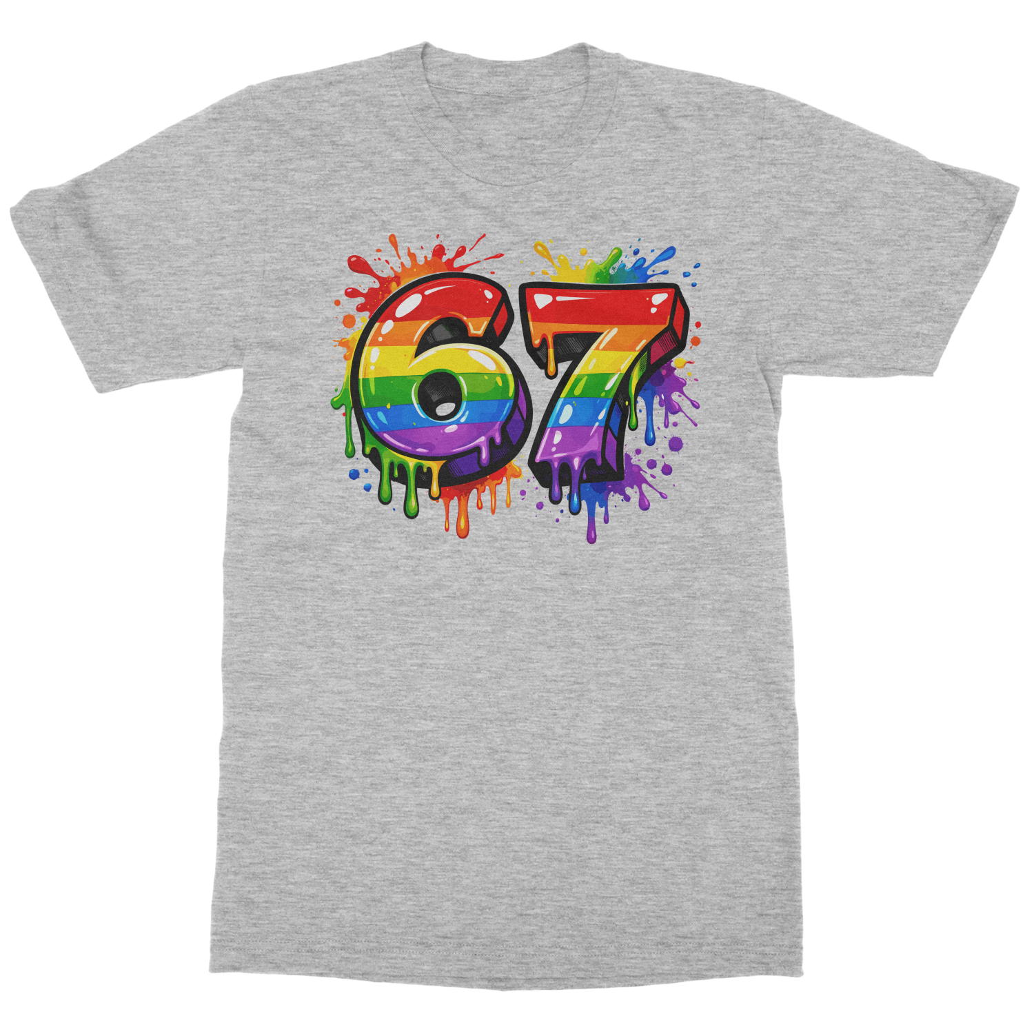 Six Seven 67 Dripping LGBTQ Rainbow Pride Month Unisex T-Shirt