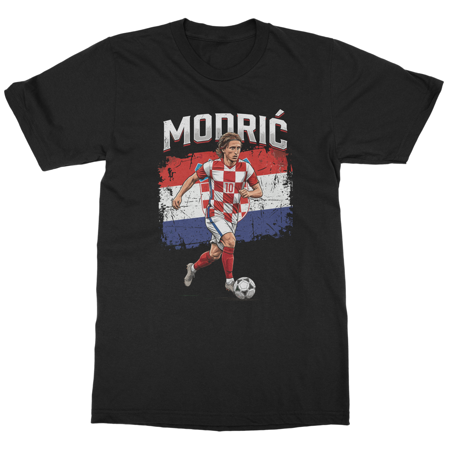 Modric Inspired Graphic Croatia Fans Soccer Pride Unisex T-Shirt