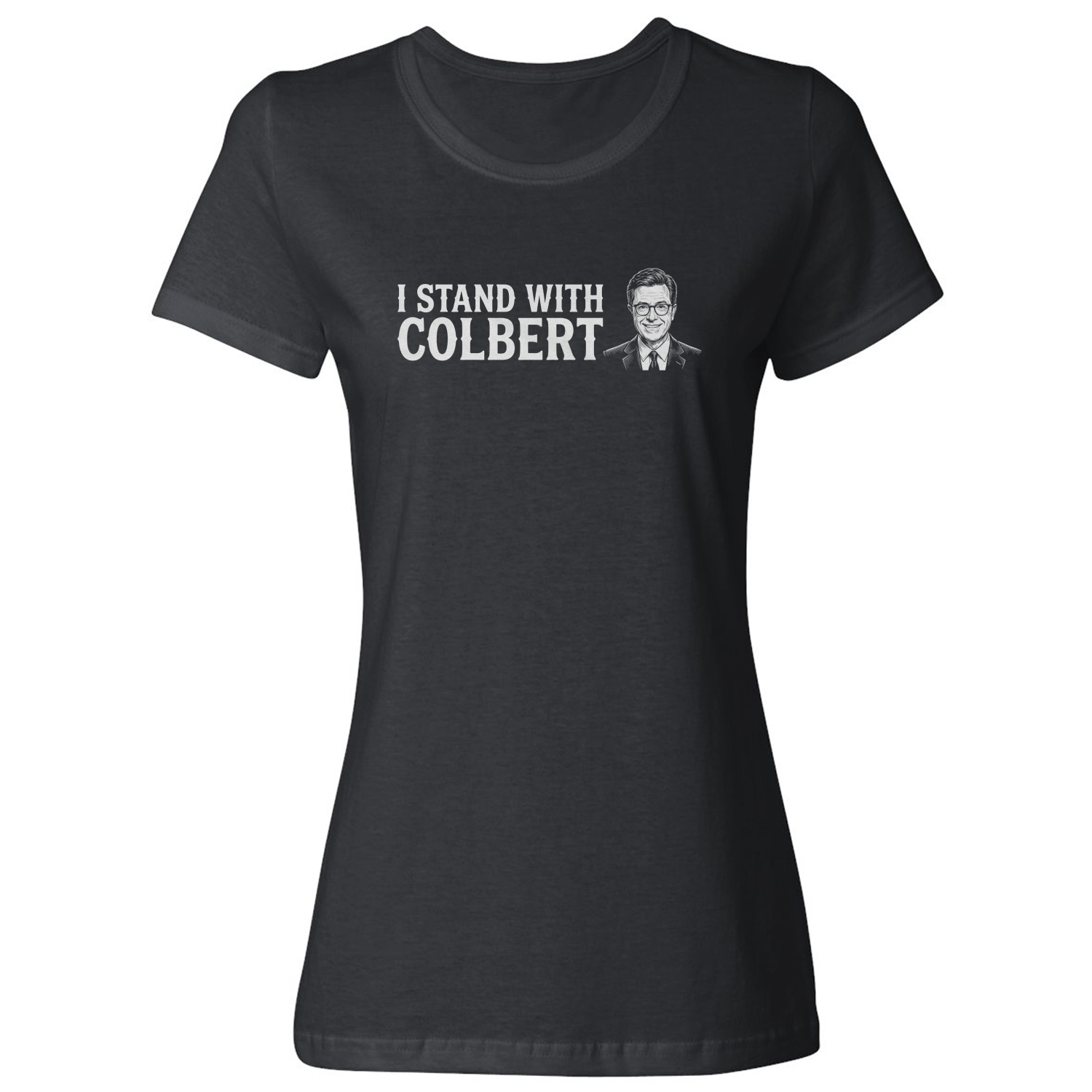 I Stand With Colbert 2026 Last Show Tribute Ladies’ Crewneck T-Shirt