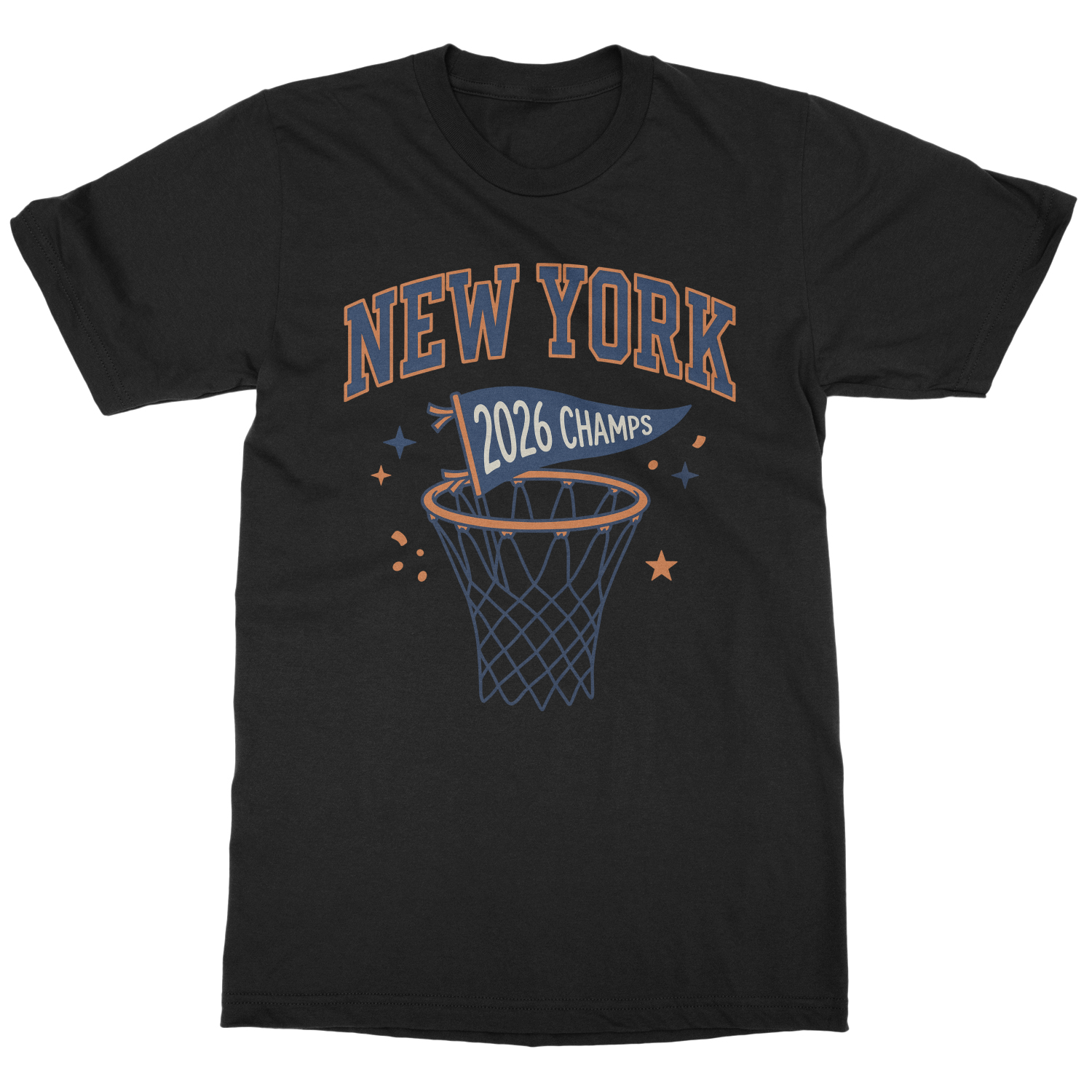 New York 2026 Champions Graphic Basketball Tribute Unisex T-Shirt
