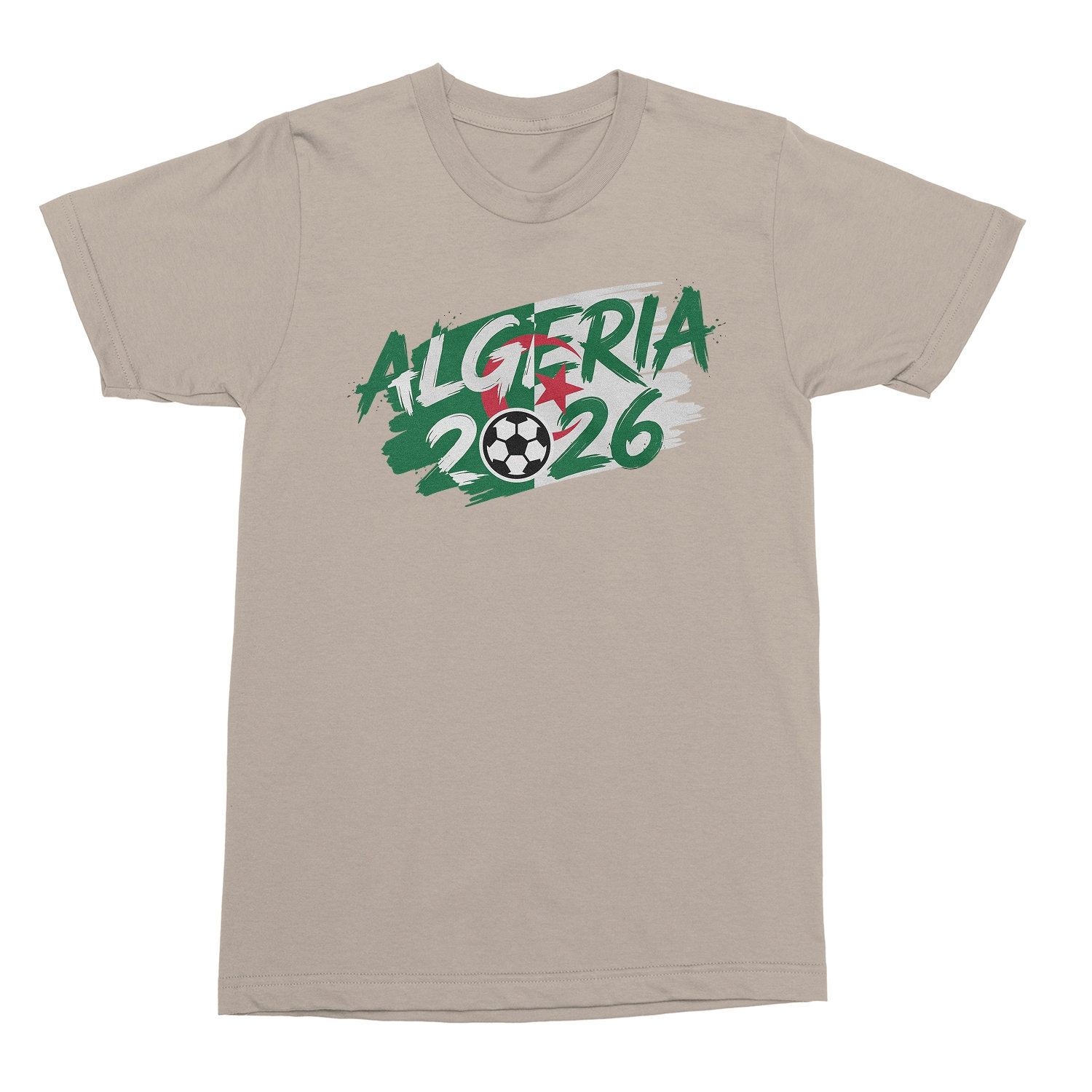 Algeria Tribute Flag Graphic – 2026 Soccer Fans Unisex T-Shirt