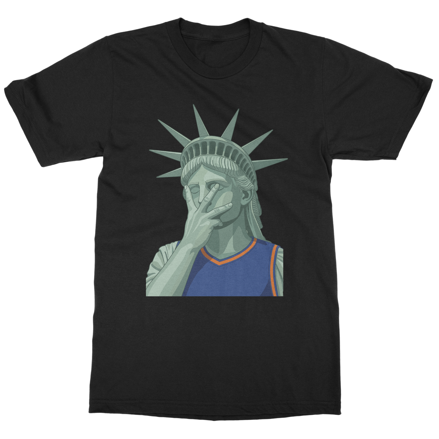 Liberty Statue Brunson 3 Point Hoop New York Tribute Unisex T-Shirt