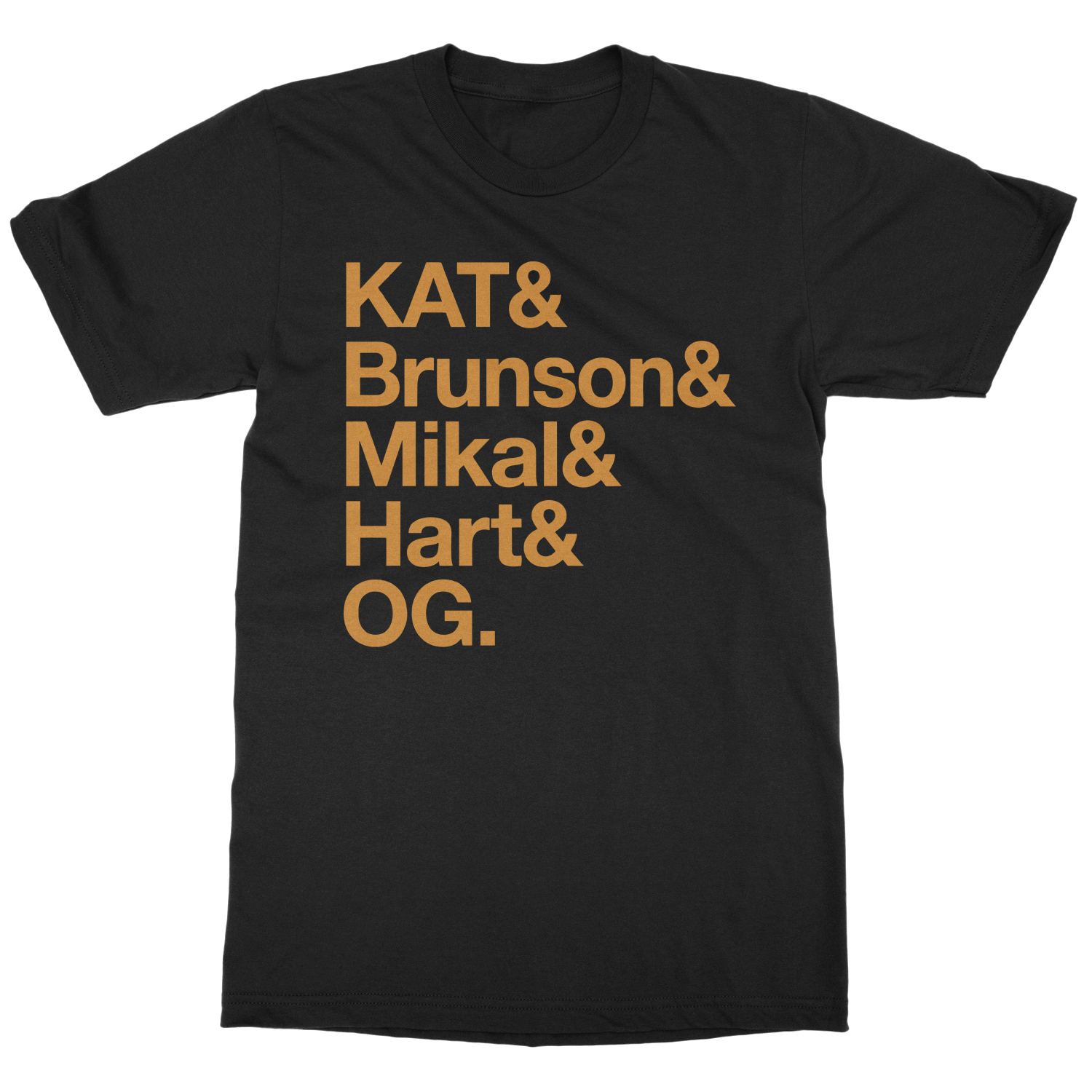Brunson Towns Mikal Hart OG Names New York Hoops Unisex T-Shirt