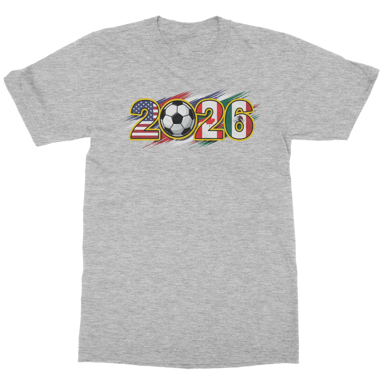 Soccer Inspired Year 2026 Colorful Graphic Unisex T-Shirt