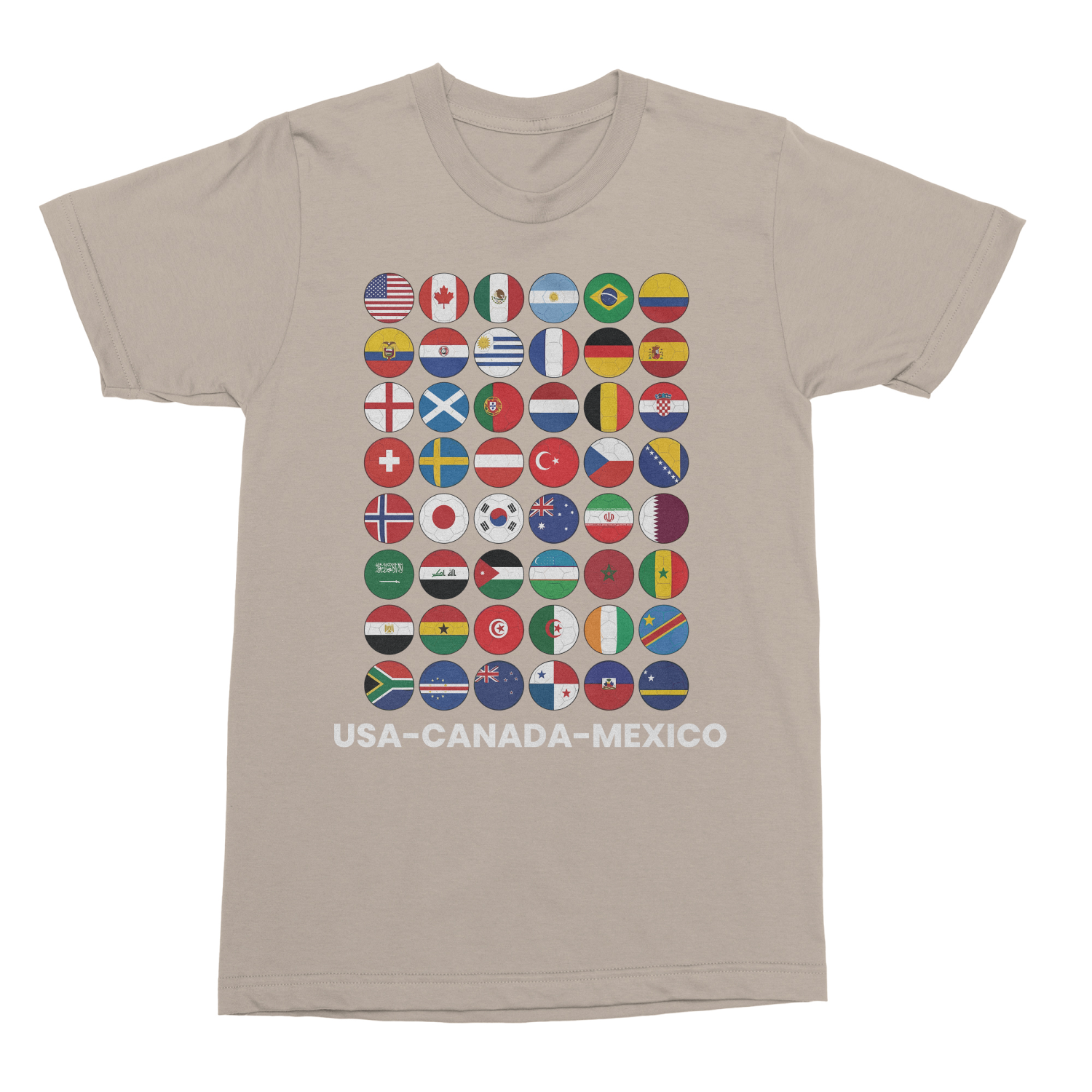 Soccer Inspired 2026 World Countries Graphic Unisex T-Shirt