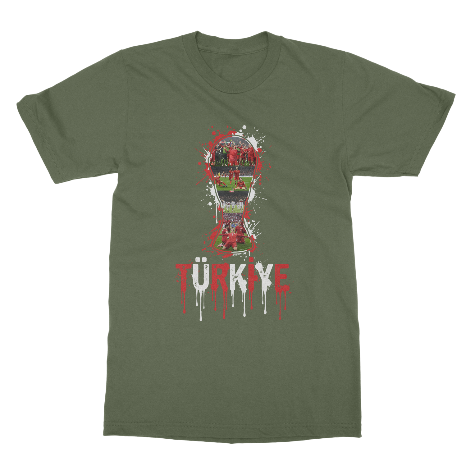 Turkiye Trophy Splash Collage Soccer Fans Tribute Unisex T-Shirt