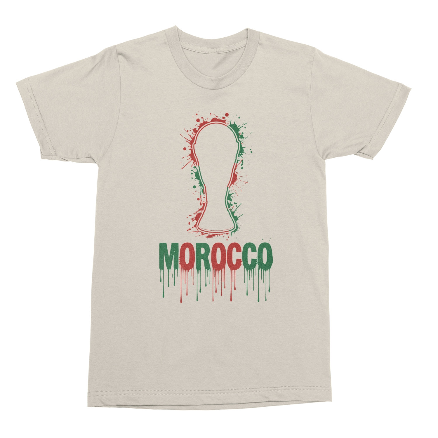 Morocco Trophy Splash Graphic Soccer Fans Tribute Unisex T-Shirt