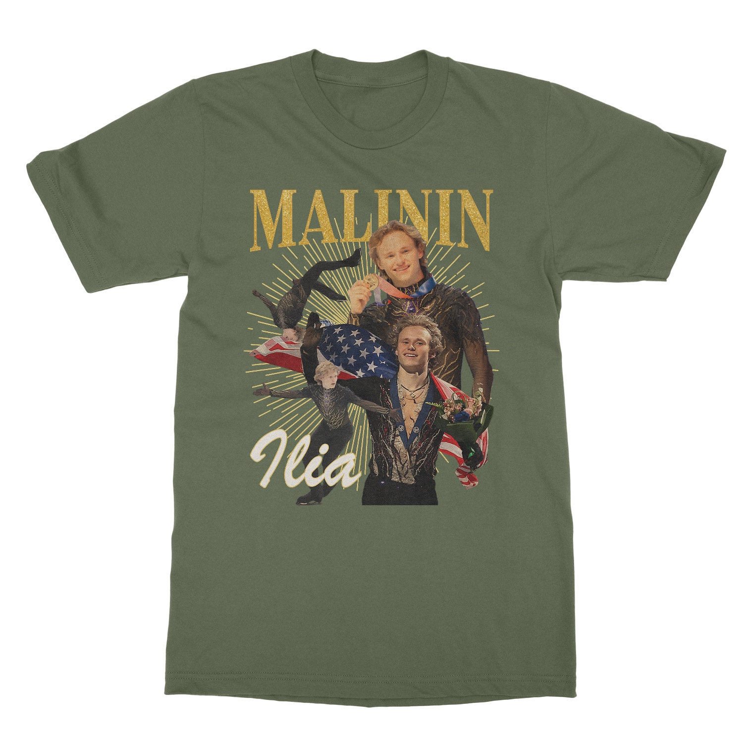 Ilia Malinin Inspired Collage | Figure Skating Champ Unisex T-Shirt