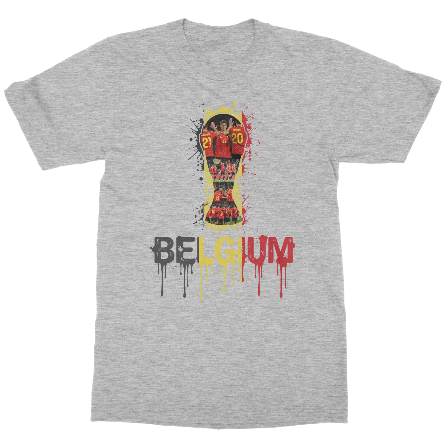 Belgium Trophy Splash Collage Soccer Fans Tribute Unisex T-Shirt