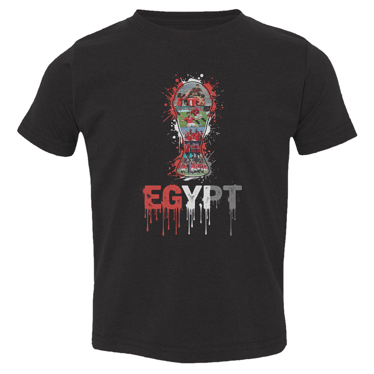 Egypt Trophy Splash Collage Soccer Fans Tribute Toddler T-Shirt