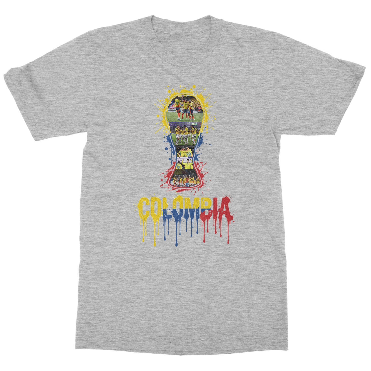 Colombia Trophy Splash Collage Soccer Fans Tribute Unisex T-Shirt