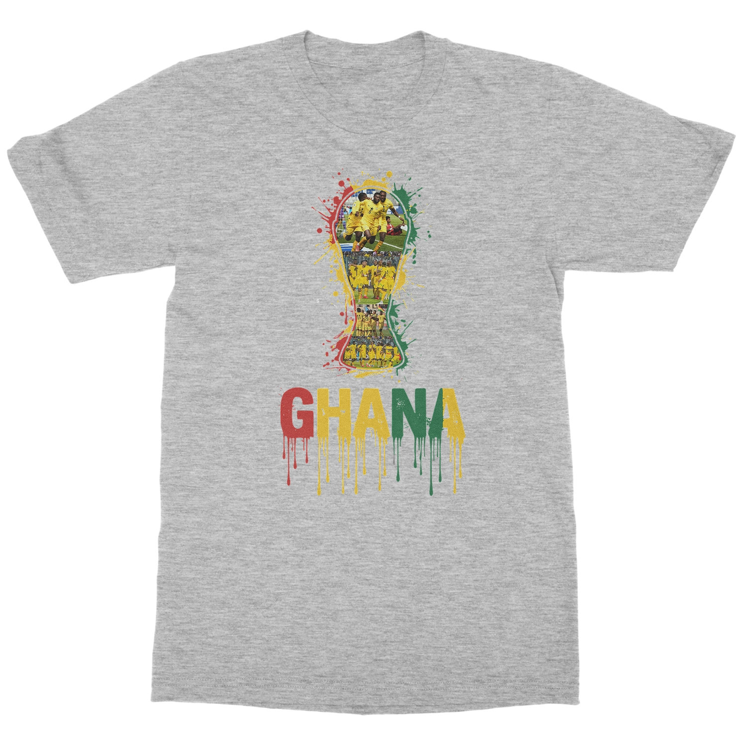 Ghana Trophy Splash Collage Soccer Fans Tribute Unisex T-Shirt