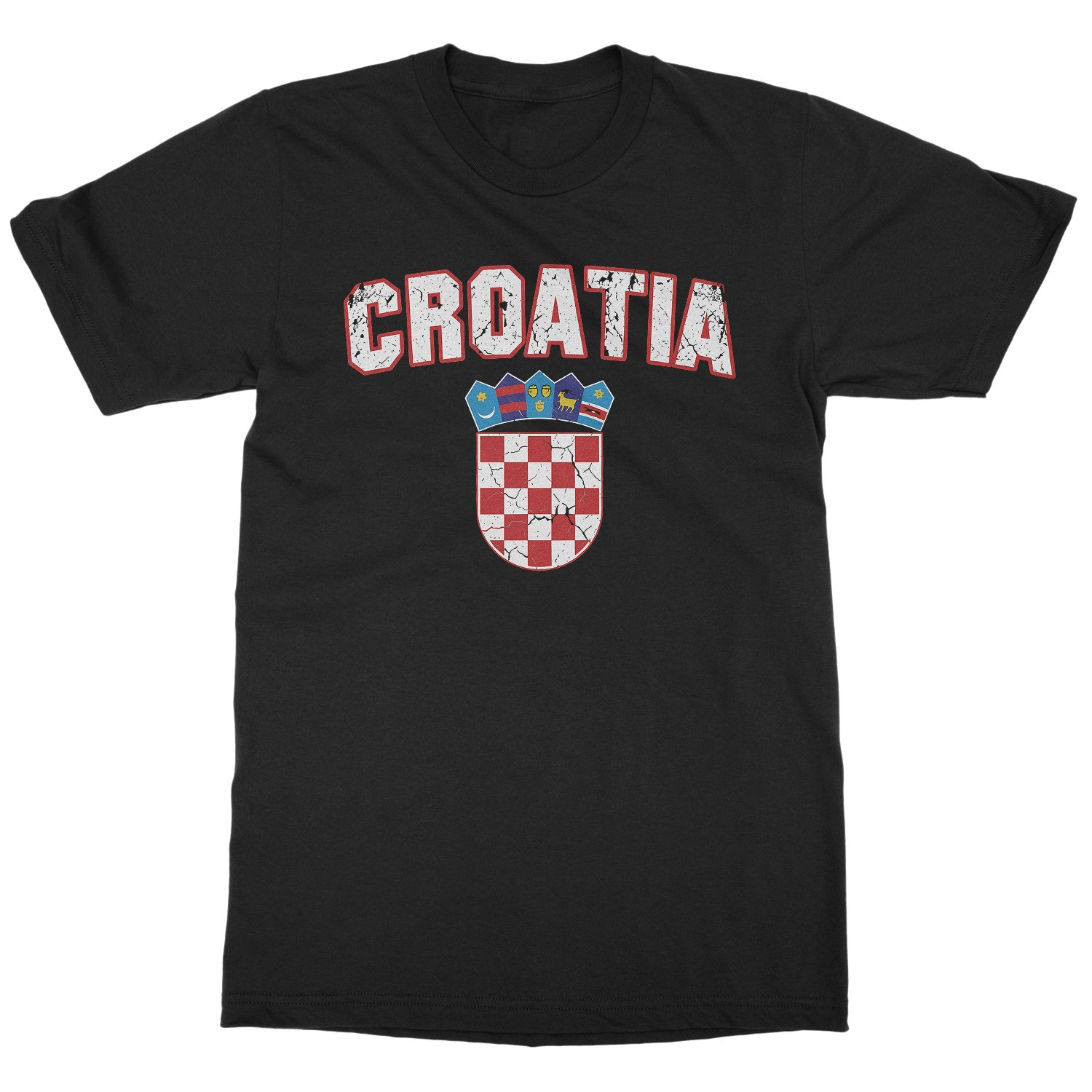 Vintage Croatia Shield Graphic – Soccer fans Unisex T-Shirt