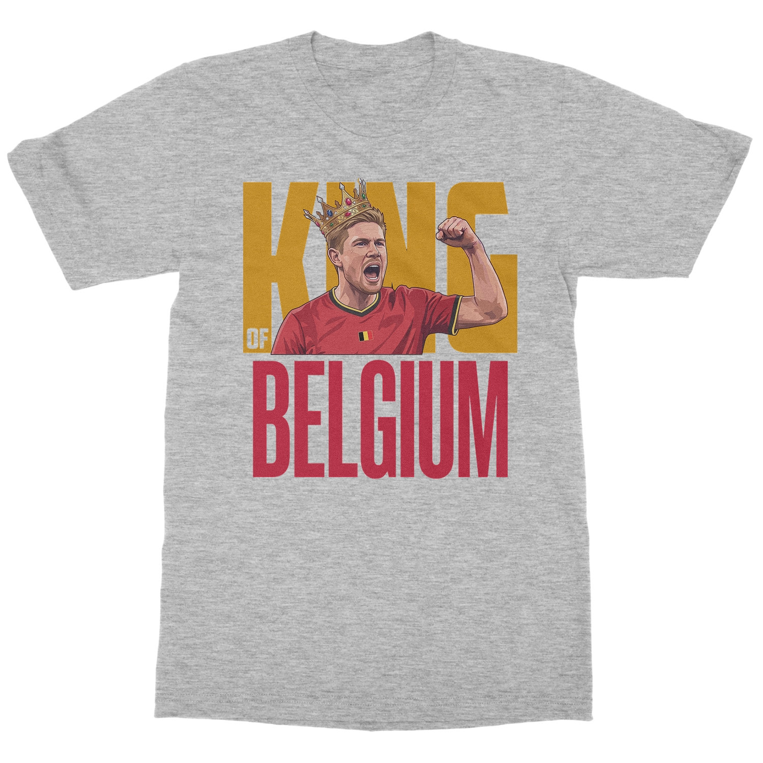 De Bruyne King of Belgium Graphic Soccer Fans Unisex T-Shirt