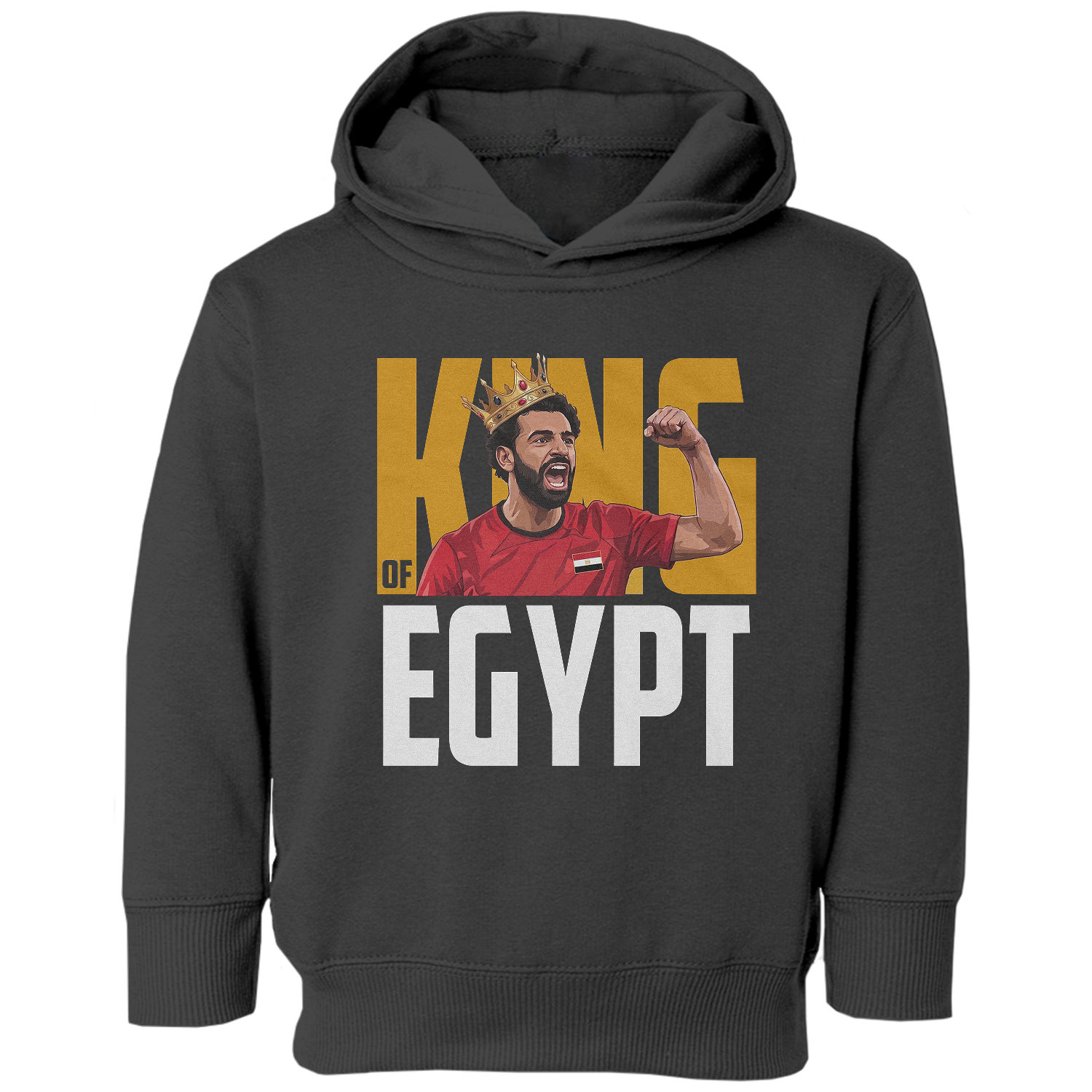 Salah King of Egypt Graphic Soccer Fans Toddler Hooded Sweatshirt