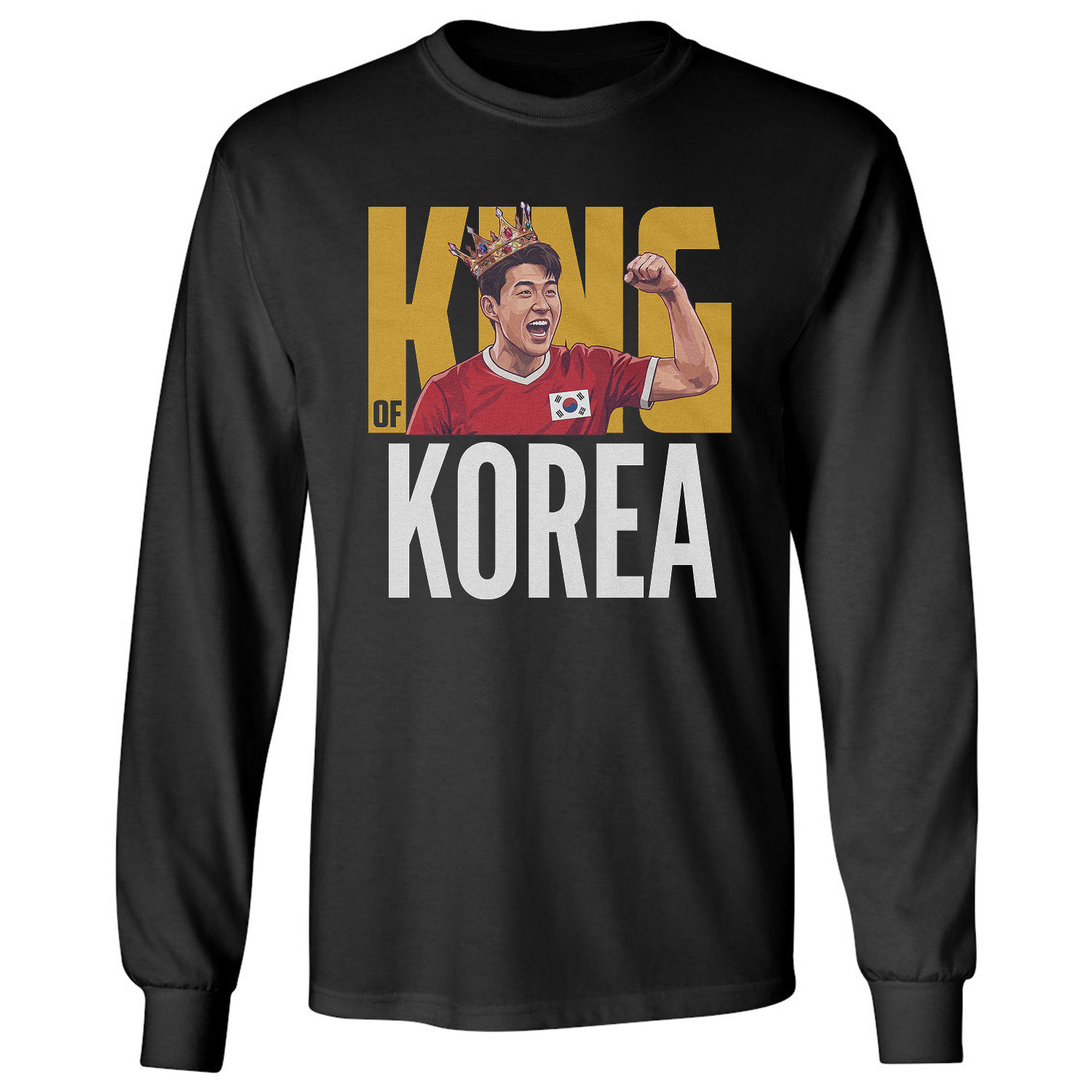 Son King of South Korea Graphic Soccer Fans Long Sleeve T-Shirt