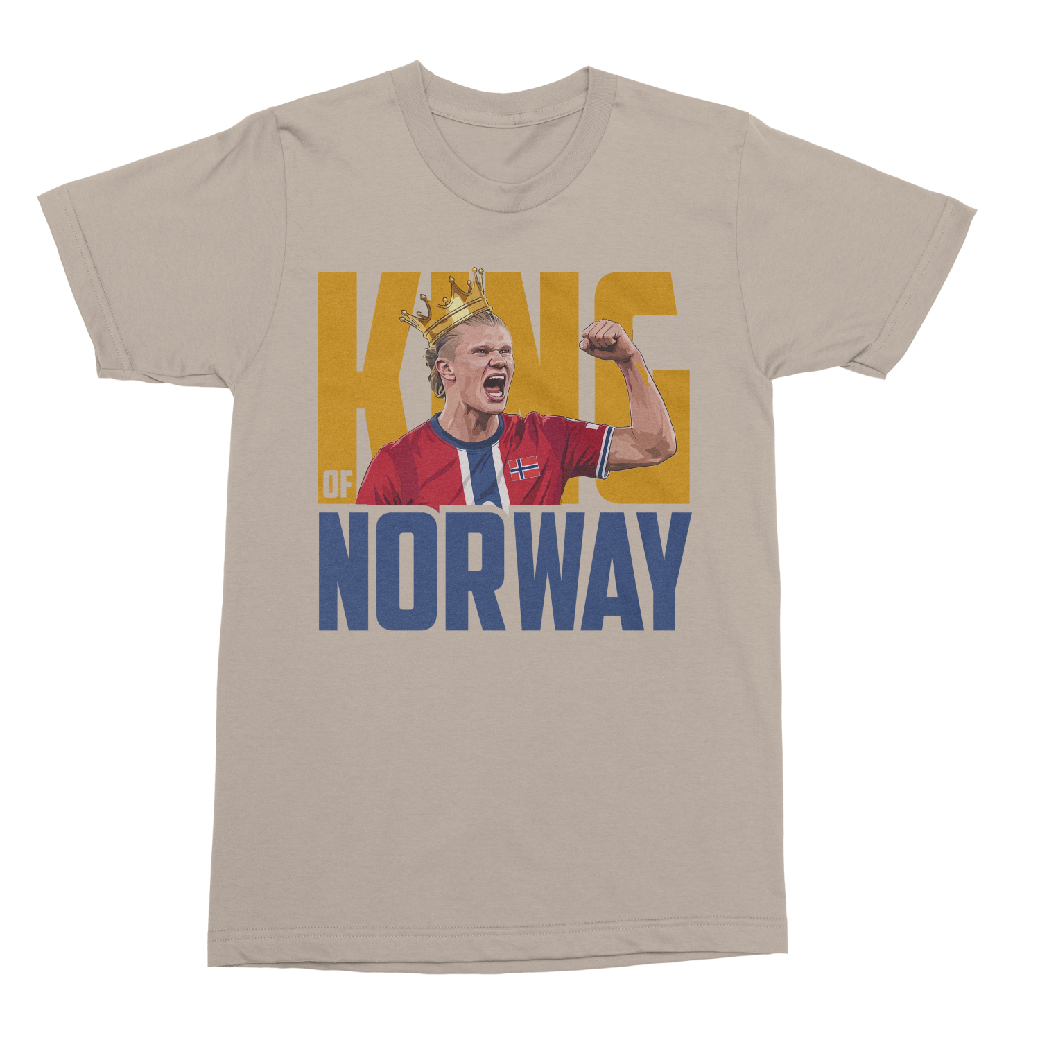Haaland Soccer King of Norway Graphic Norge Fans Unisex T-Shirt