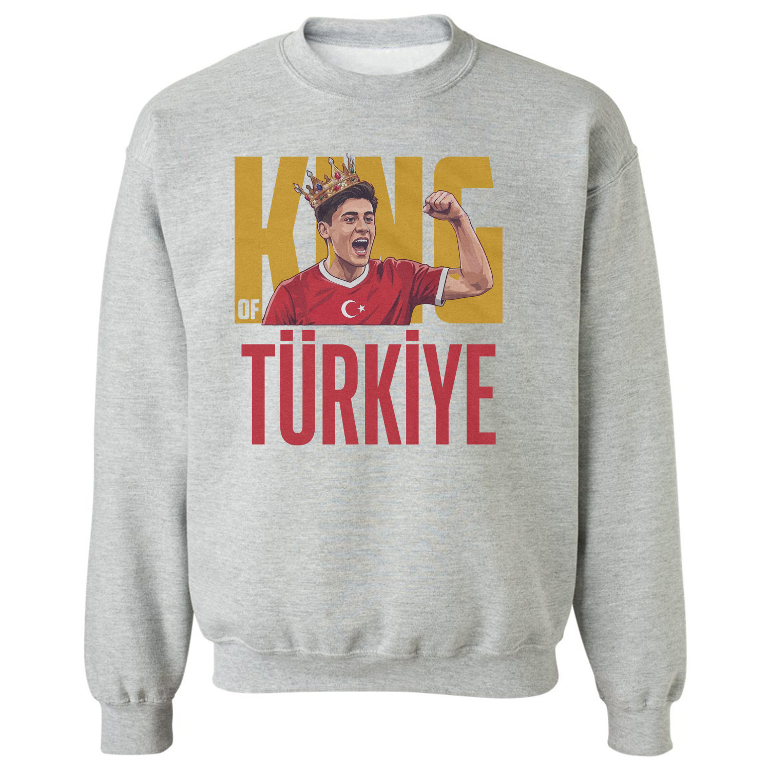 Guler King of Turkiye Graphic Soccer Fans Unisex Crewneck Sweatshirt