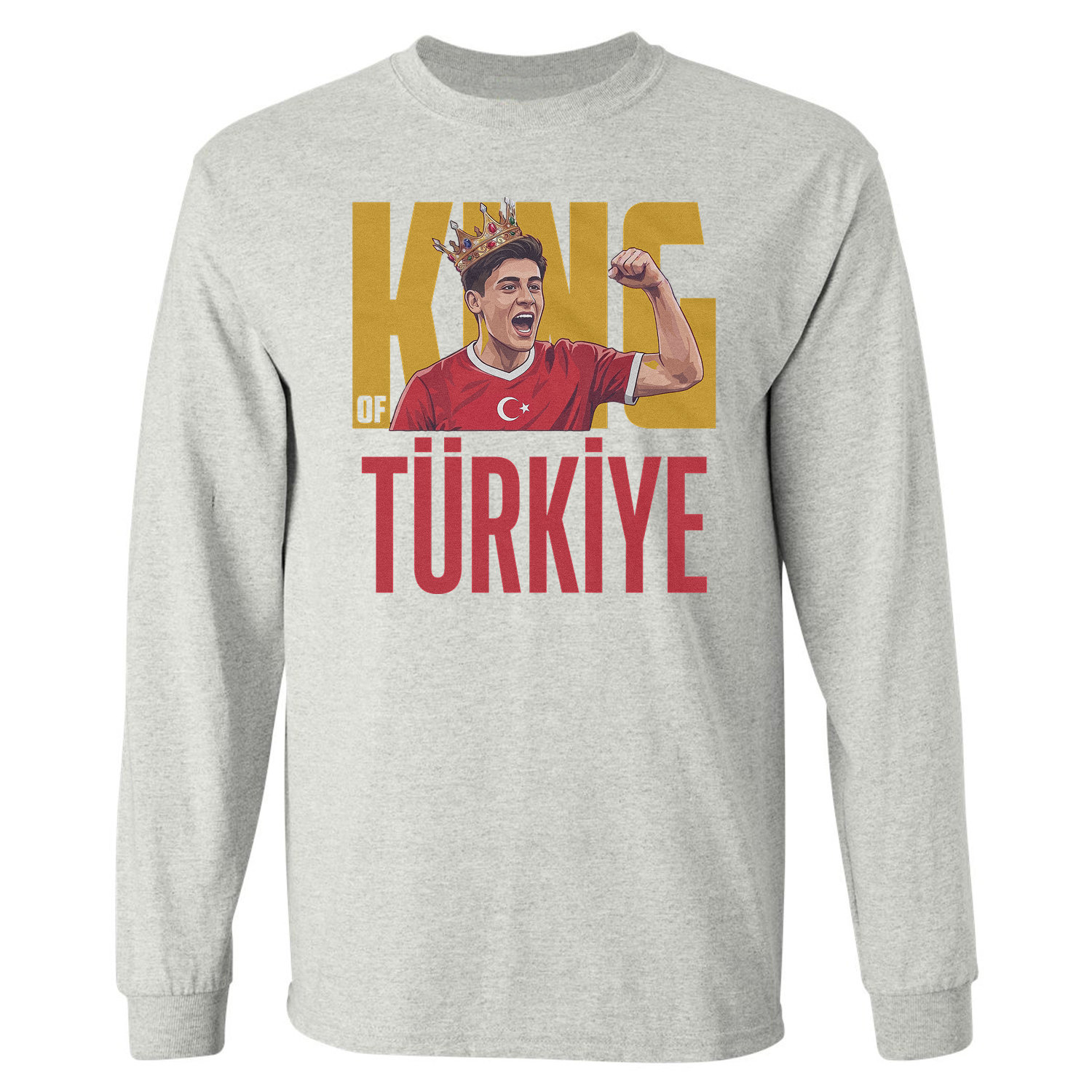 Guler King of Turkiye Graphic Soccer Fans Long Sleeve T-Shirt