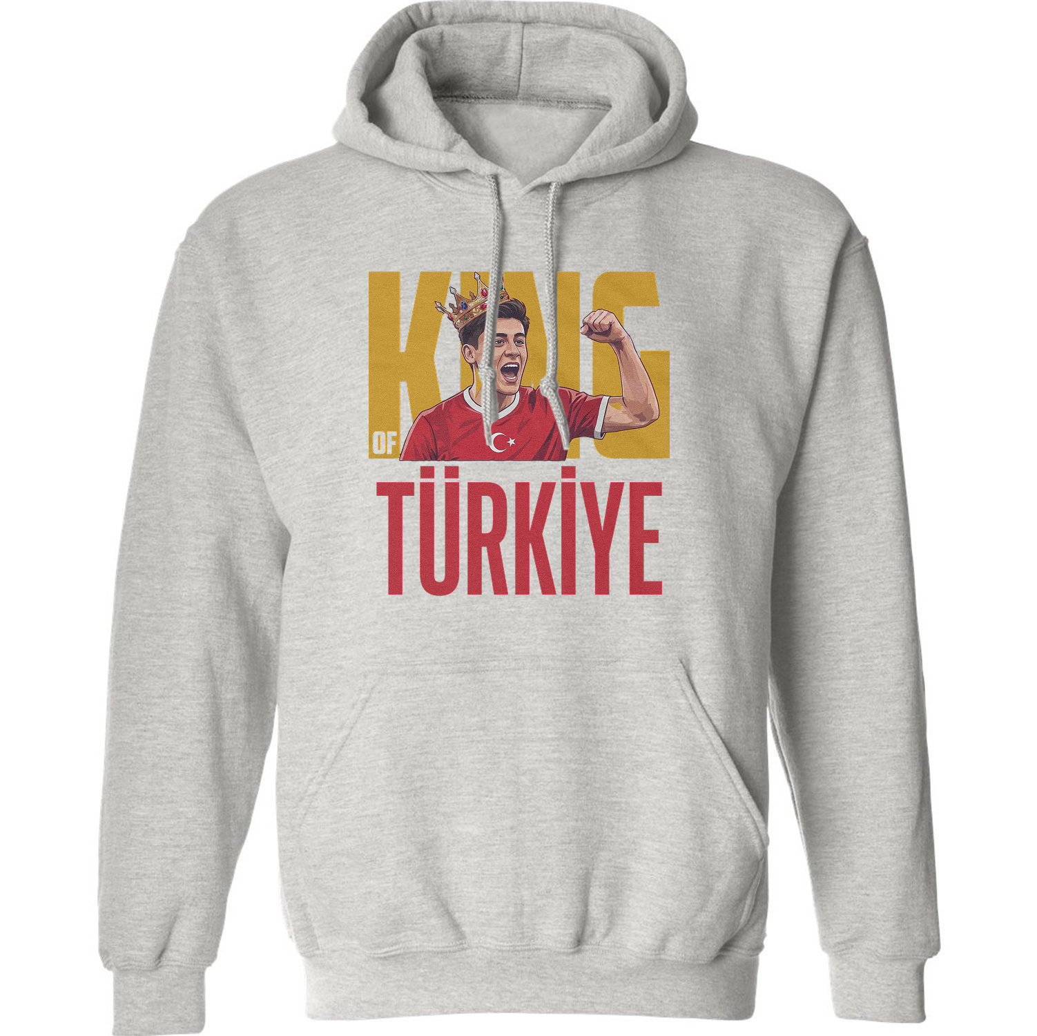 Guler King of Turkiye Graphic Soccer Fans Unisex Hooded Sweatshirt