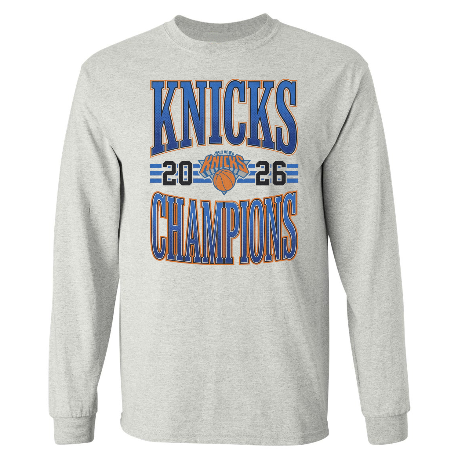 New York Basketball Fans Knicks 2026 Champions Long Sleeve T-Shirt