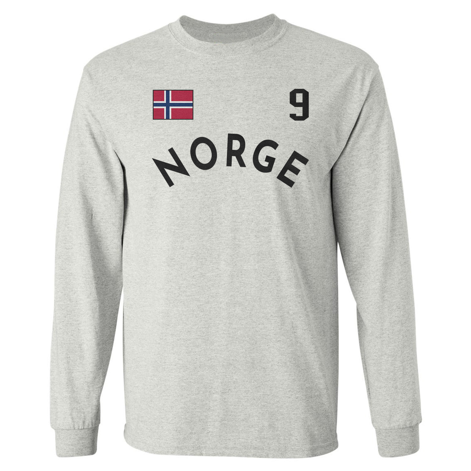 Norway Soccer Supporter Haaland 9 Norge Fans Long Sleeve T-Shirt