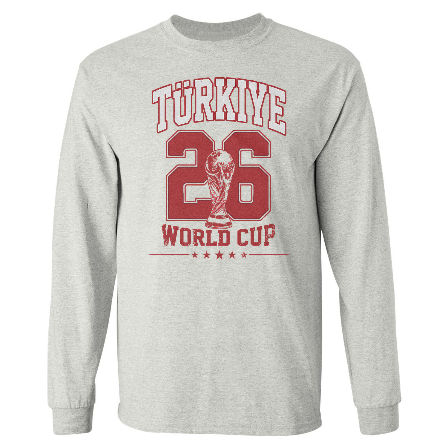 Turkiye 26 Soccer Cup Graphic World Fans Gift Long Sleeve T-Shirt