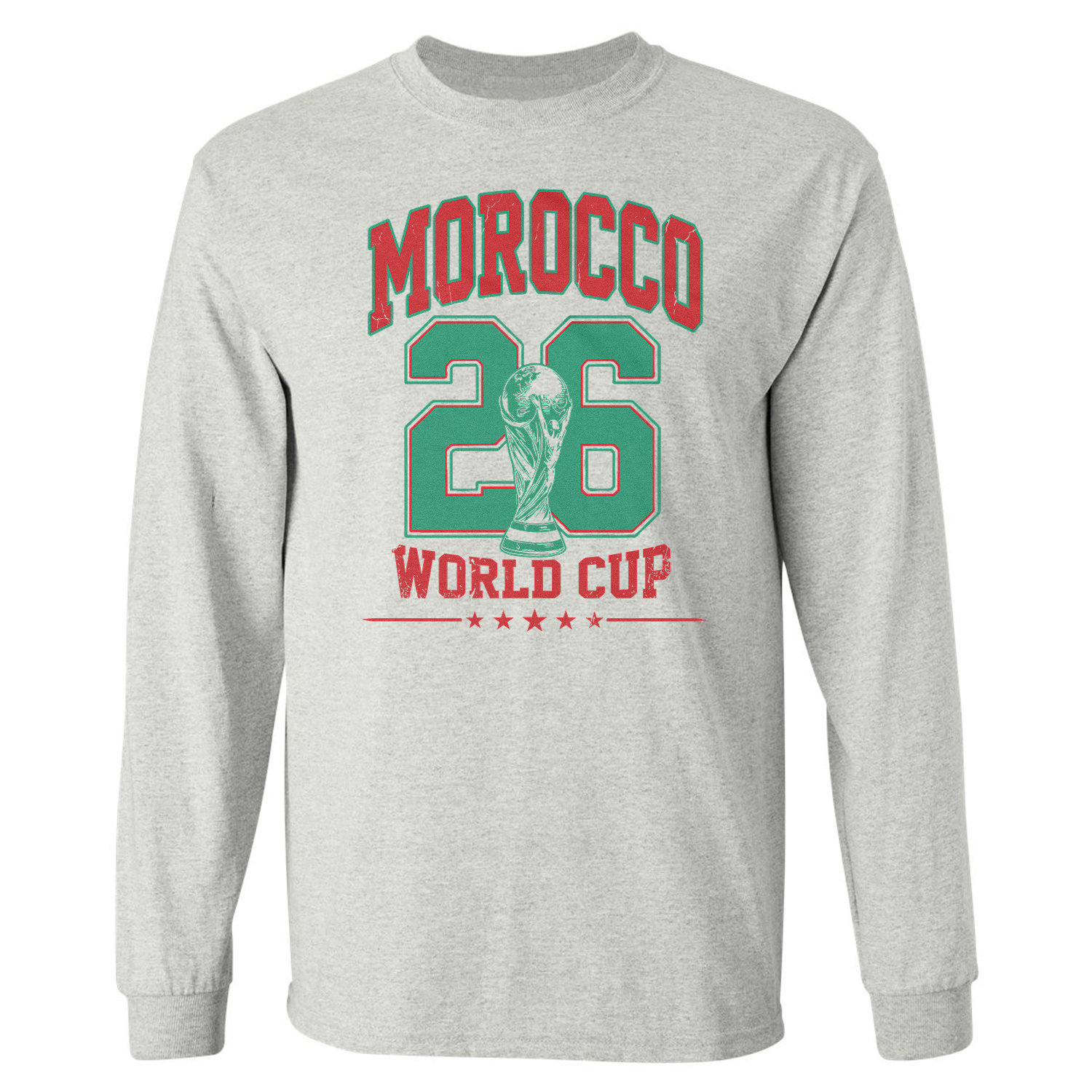 Morocco 26 Soccer Cup Graphic World Fans Gift Long Sleeve T-Shirt