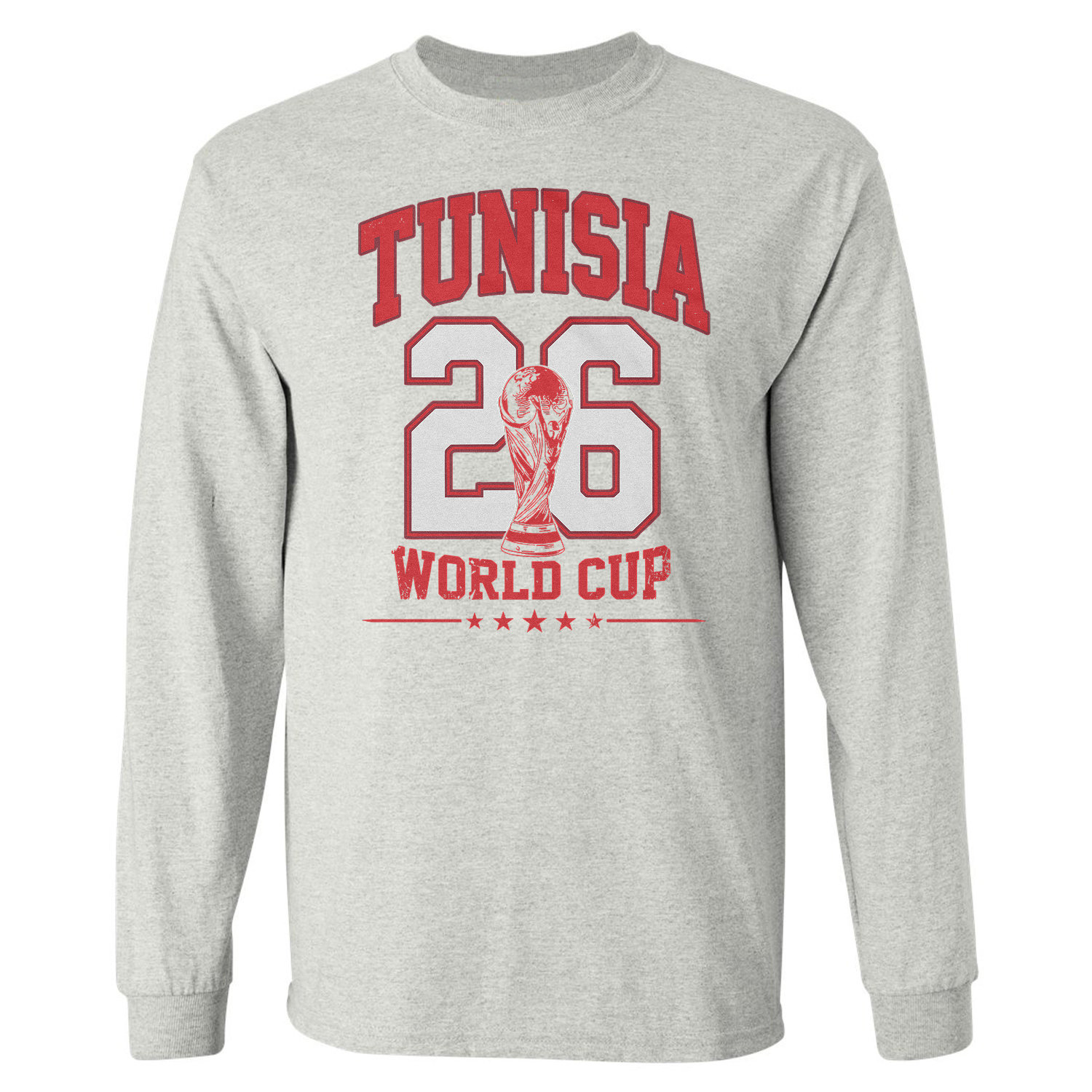 Tunisia 26 Soccer Cup Graphic World Fans Gift Long Sleeve T-Shirt