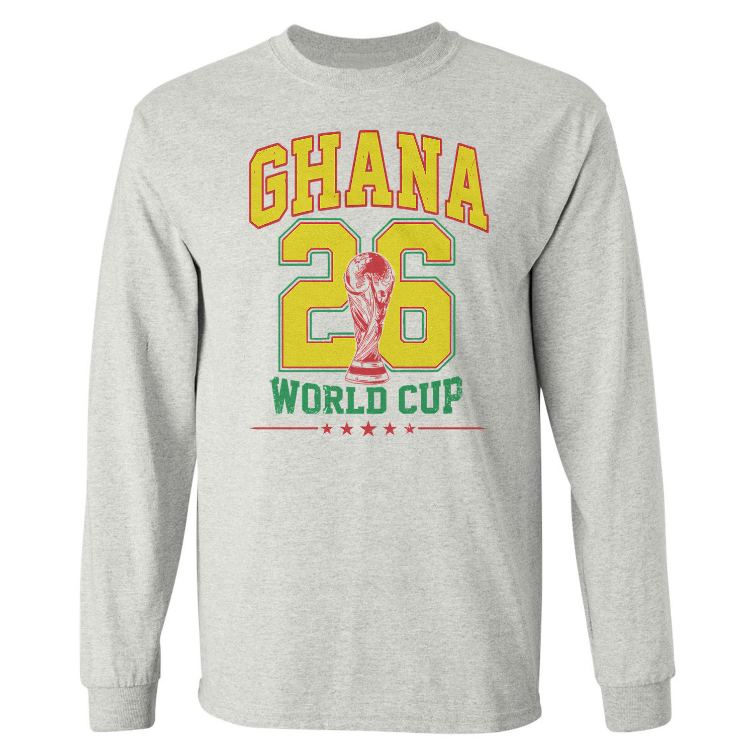 Ghana 26 Soccer Cup Graphic World Fans Gift Long Sleeve T-Shirt