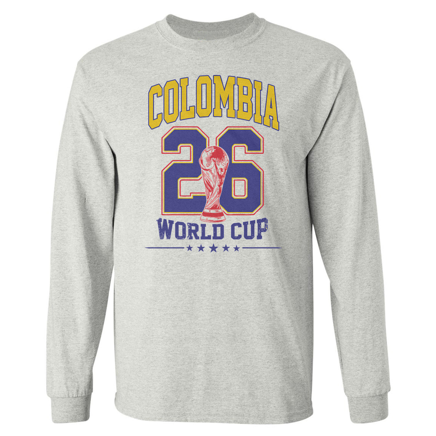 Colombia 26 Soccer Cup Graphic World Fans Gift Long Sleeve T-Shirt